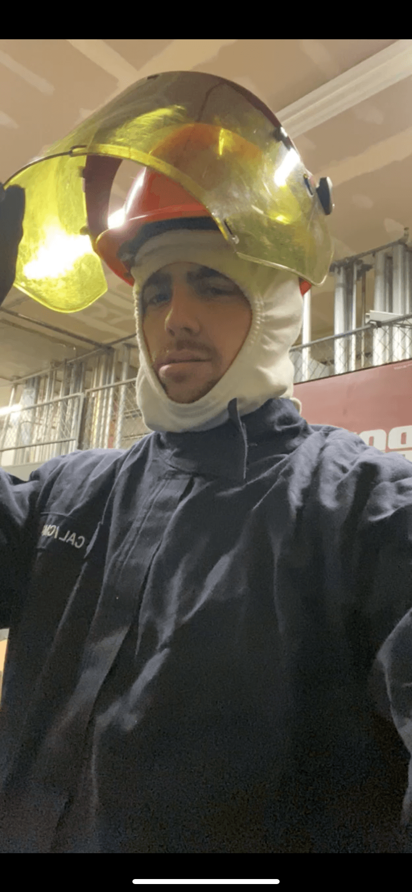 Michael Briglio on a jobsite during his years as a journeyman electrician